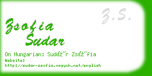 zsofia sudar business card